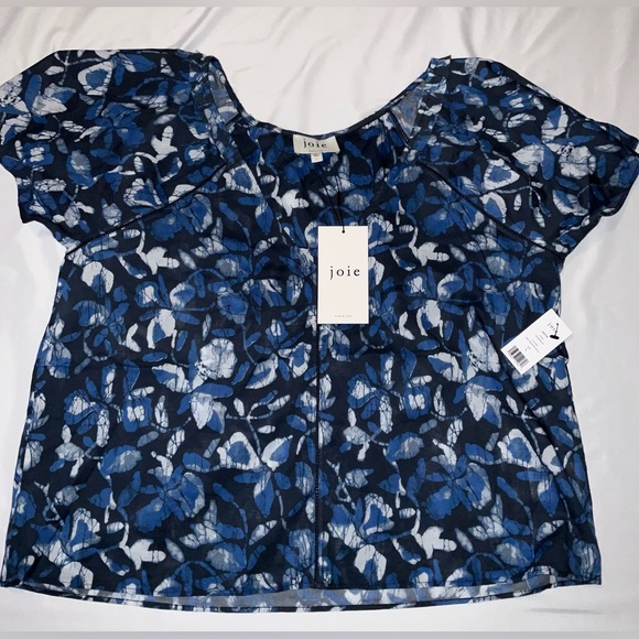 Joie Katya Short Sleeve Cotton Top in Size Large - NWT - 100% cotton - Picture 11 of 13